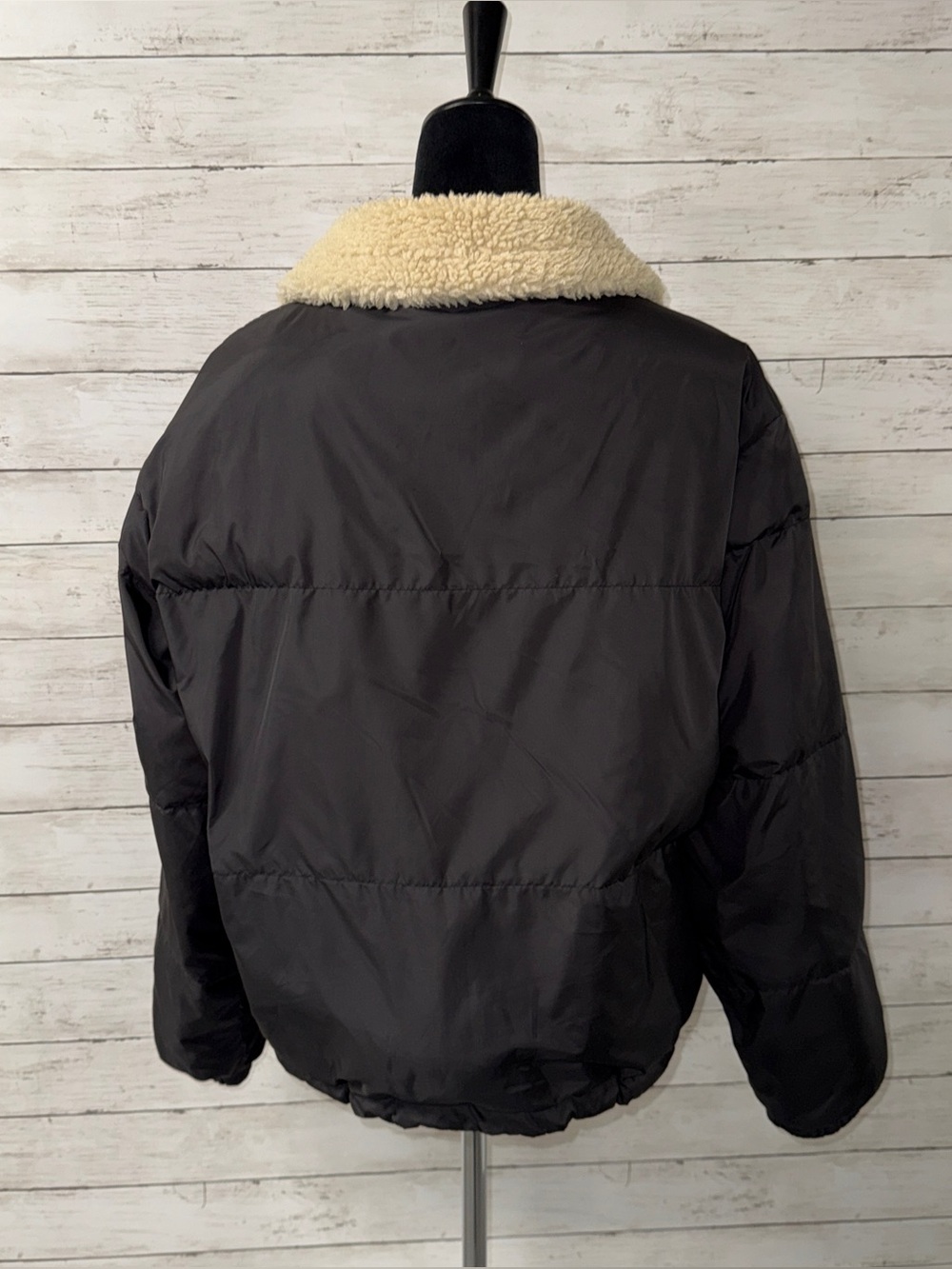Coach Shearling Down Puffer Jacket - Picture 3 of 5